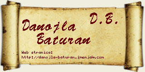 Danojla Baturan vizit kartica